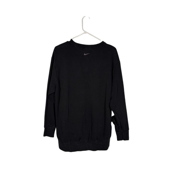 Nike Dri-FIT Sweatshirt Pullover Long Sleeve Black Athleisure Top Medium - Picture 2 of 4